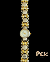 Load image into Gallery viewer, vintage silver &amp; gold chunky circle watch
