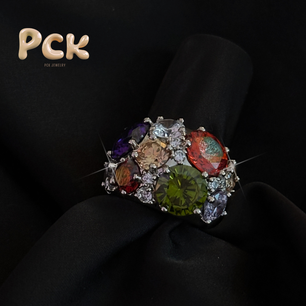 pck colored diamonds ring