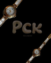 Load image into Gallery viewer, gold pearl vintage watch
