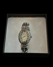 Load image into Gallery viewer, vintage silver &amp; diamond geneva watch
