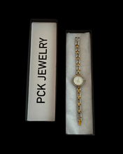 Load image into Gallery viewer, vintage silver &amp; gold timex watch
